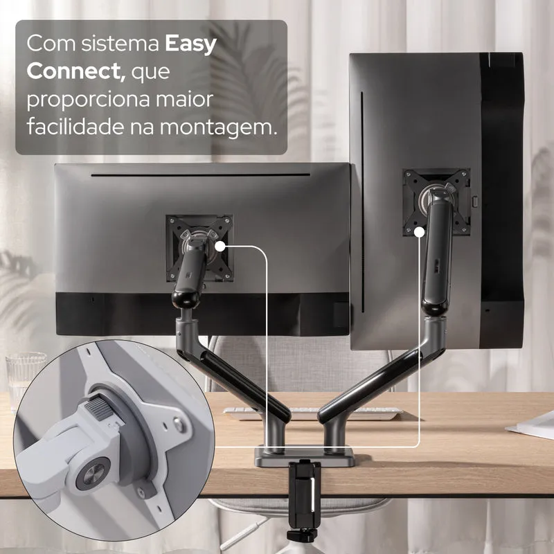 Braço Articulado para Monitor Elements Aice Duplo